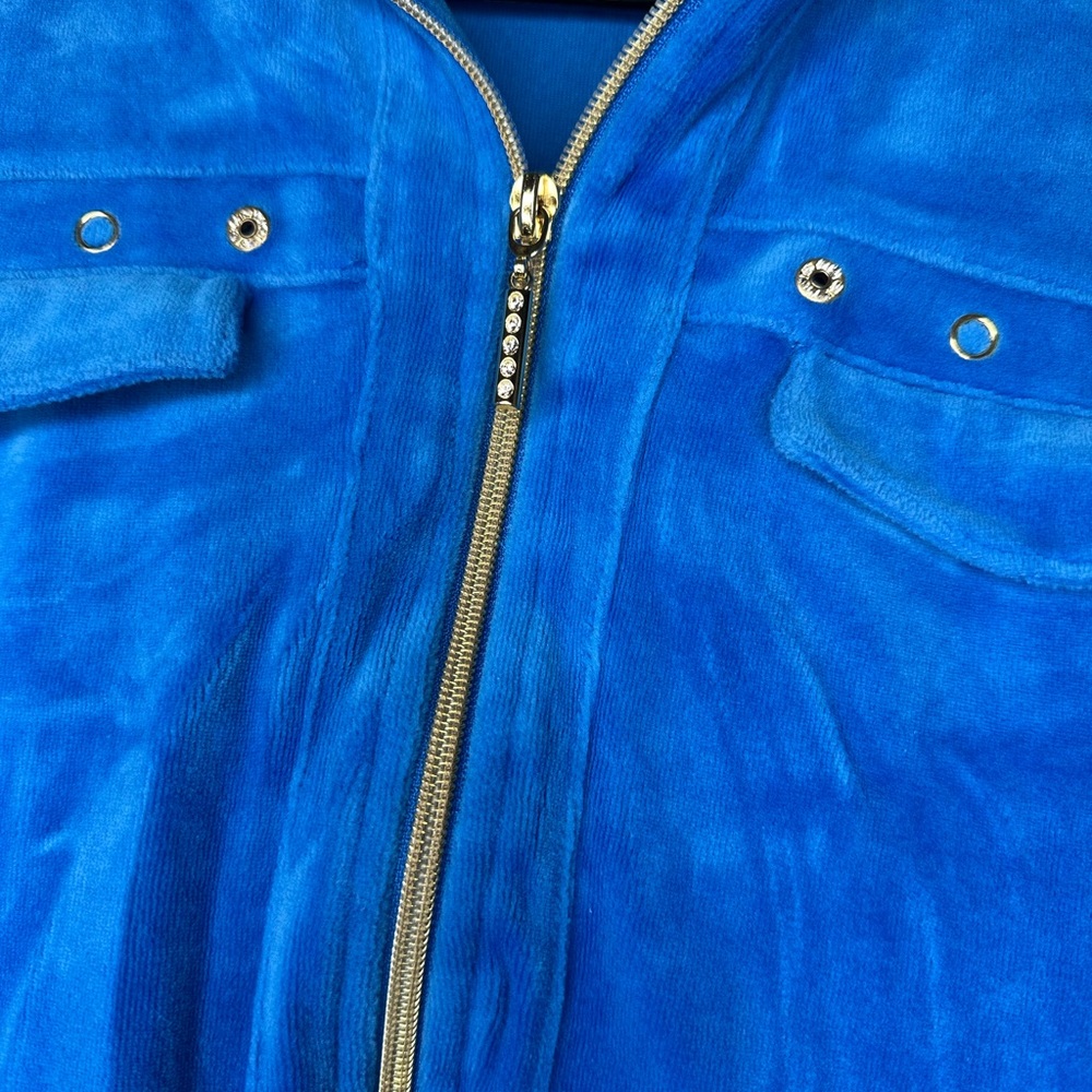 Drapers & Damon’s Women’s Sleeveless Royal Blue  Zip Front Vest EUC Size Medium